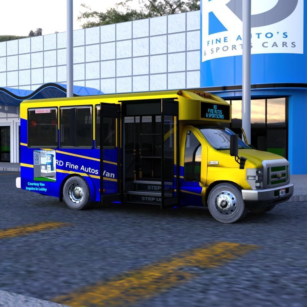 Shuttle Bus model in mutiple formats 3D model_2