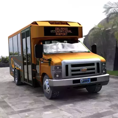 Shuttle Bus model in mutiple formats 3D model