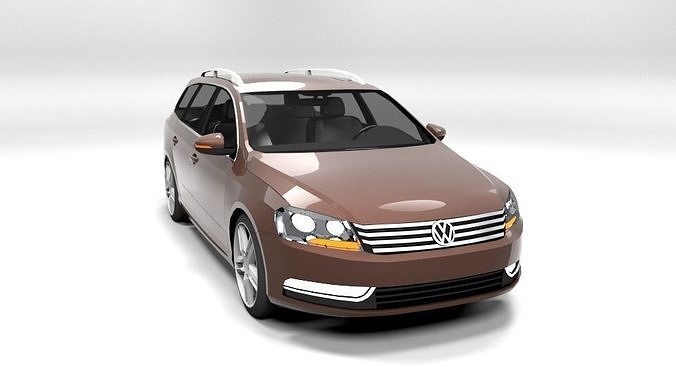 PASSAT B7 VARIANT 2011 LOWPOLY Low-poly 3D model