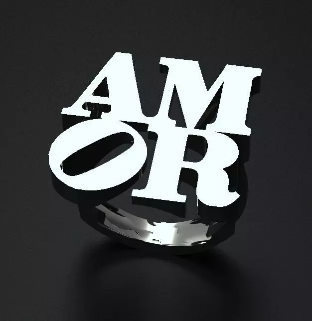 Amor Ring 3D print model