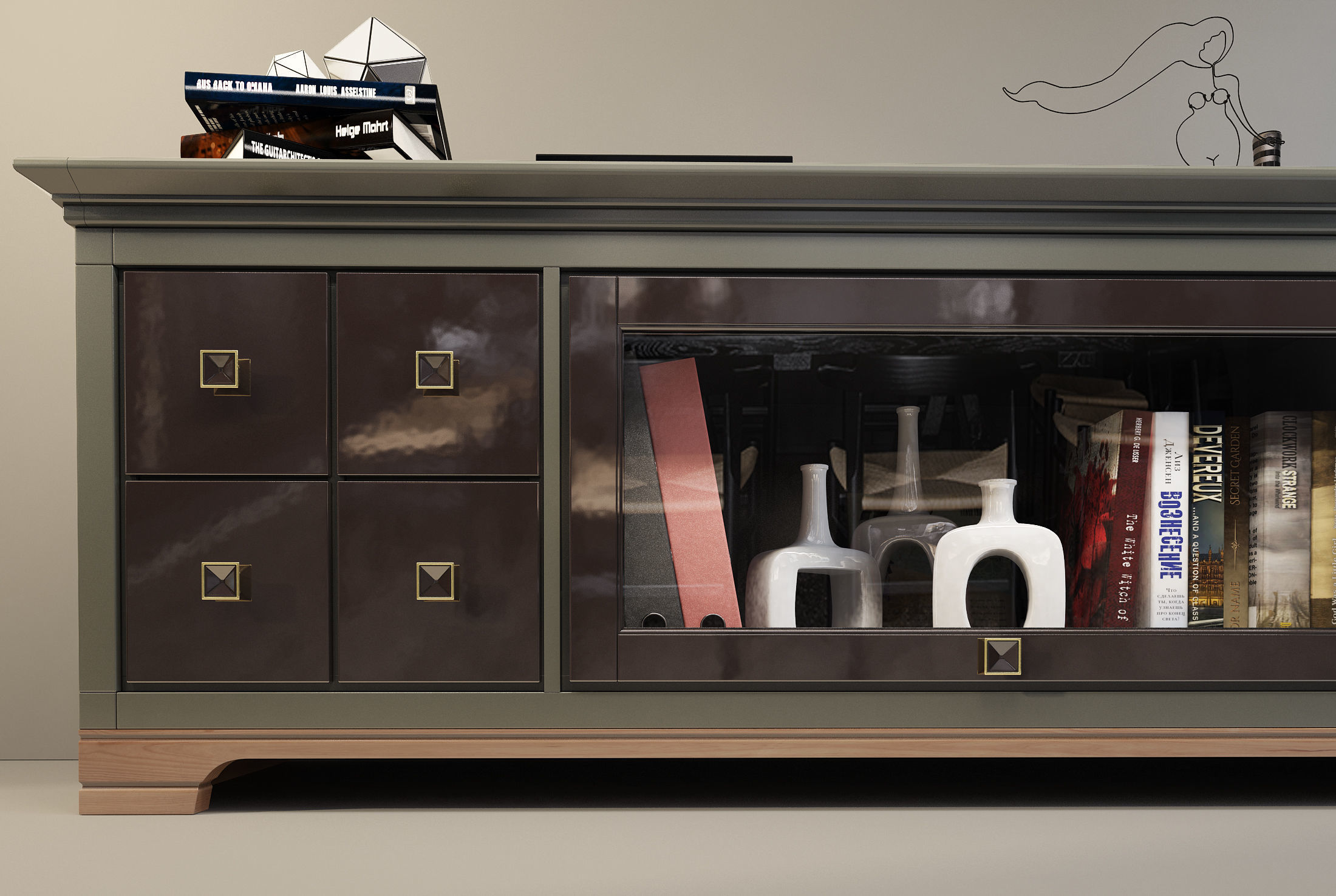 TV sideboard Country Club FLAI 3D model_1