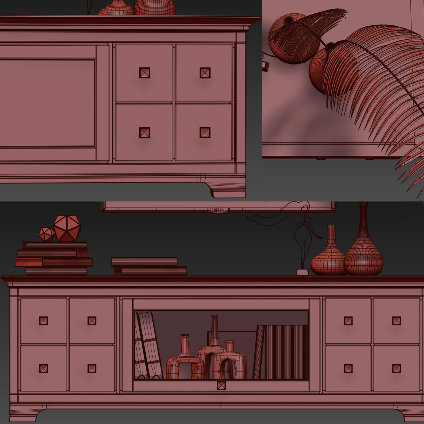 TV sideboard Country Club FLAI 3D model_4