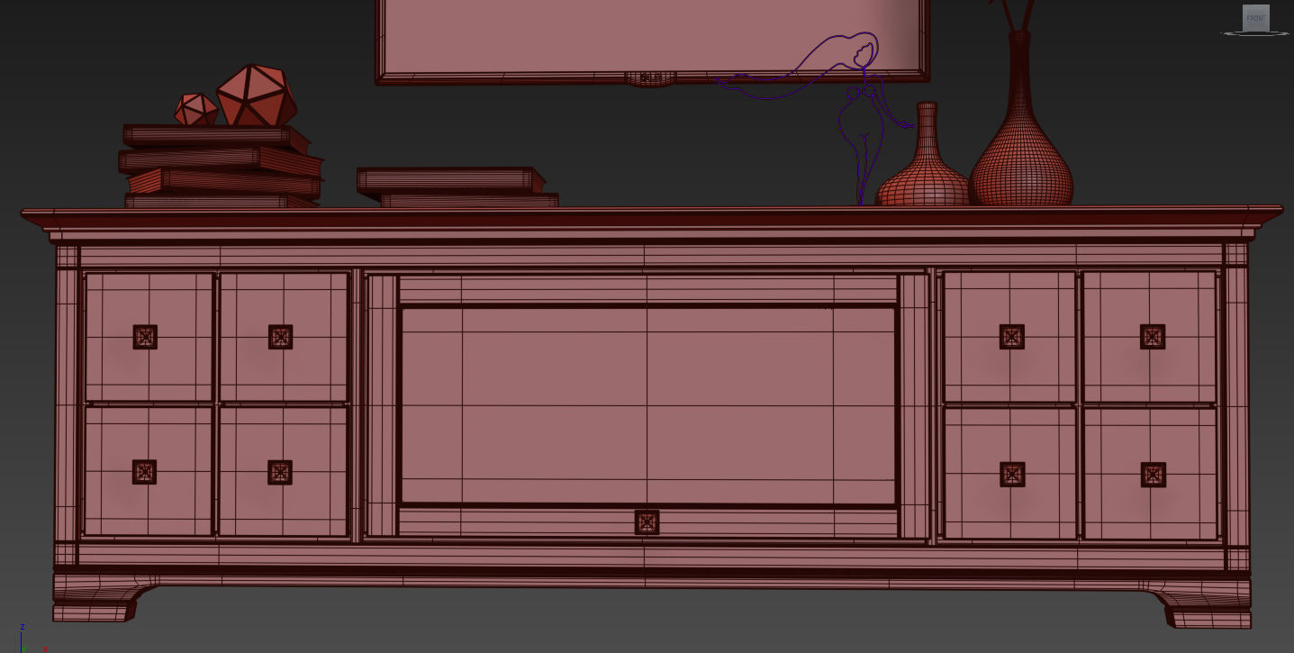 TV sideboard Country Club FLAI 3D model_5