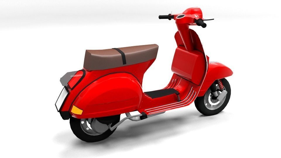 VESPA PIAGGIO PX125 LOWPOLY Low-poly 3D model_6