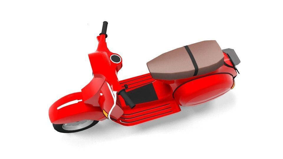 VESPA PIAGGIO PX125 LOWPOLY Low-poly 3D model_4