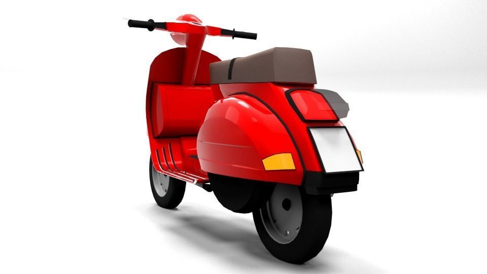 VESPA PIAGGIO PX125 LOWPOLY Low-poly 3D model_2
