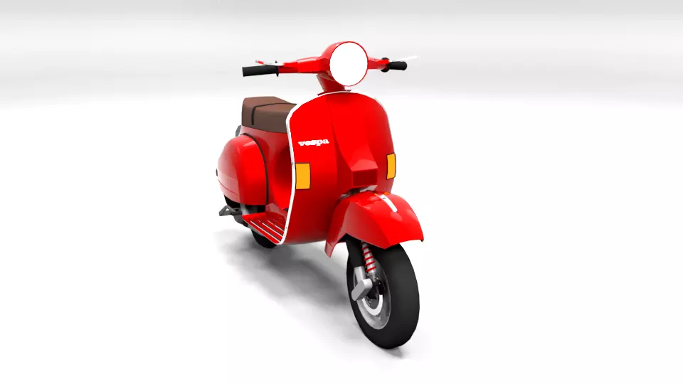 VESPA PIAGGIO PX125 LOWPOLY Low-poly 3D model_0