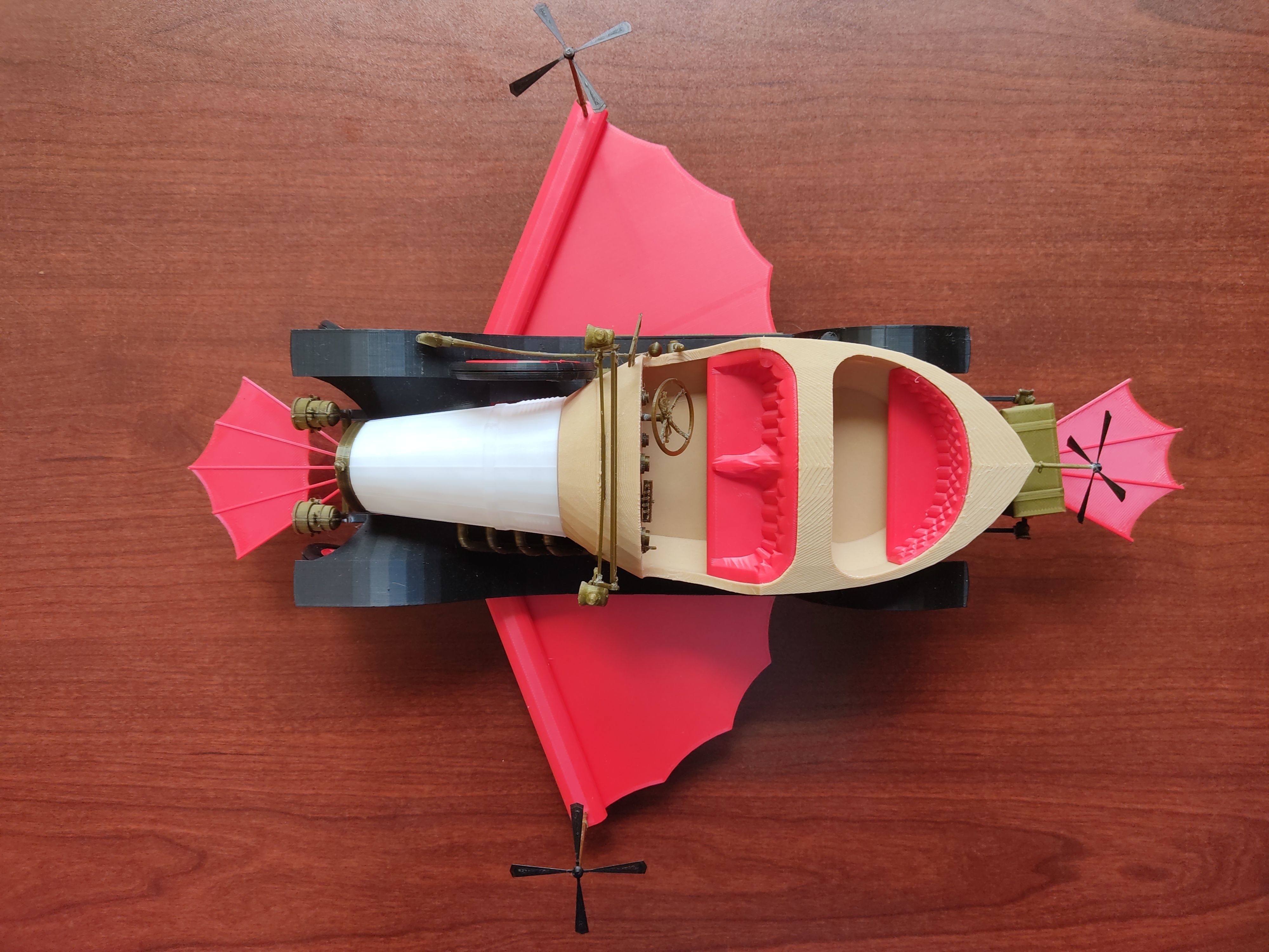 Chitty Chitty Bang Bang car PRINTABLE LOW POLY 3D print model_7