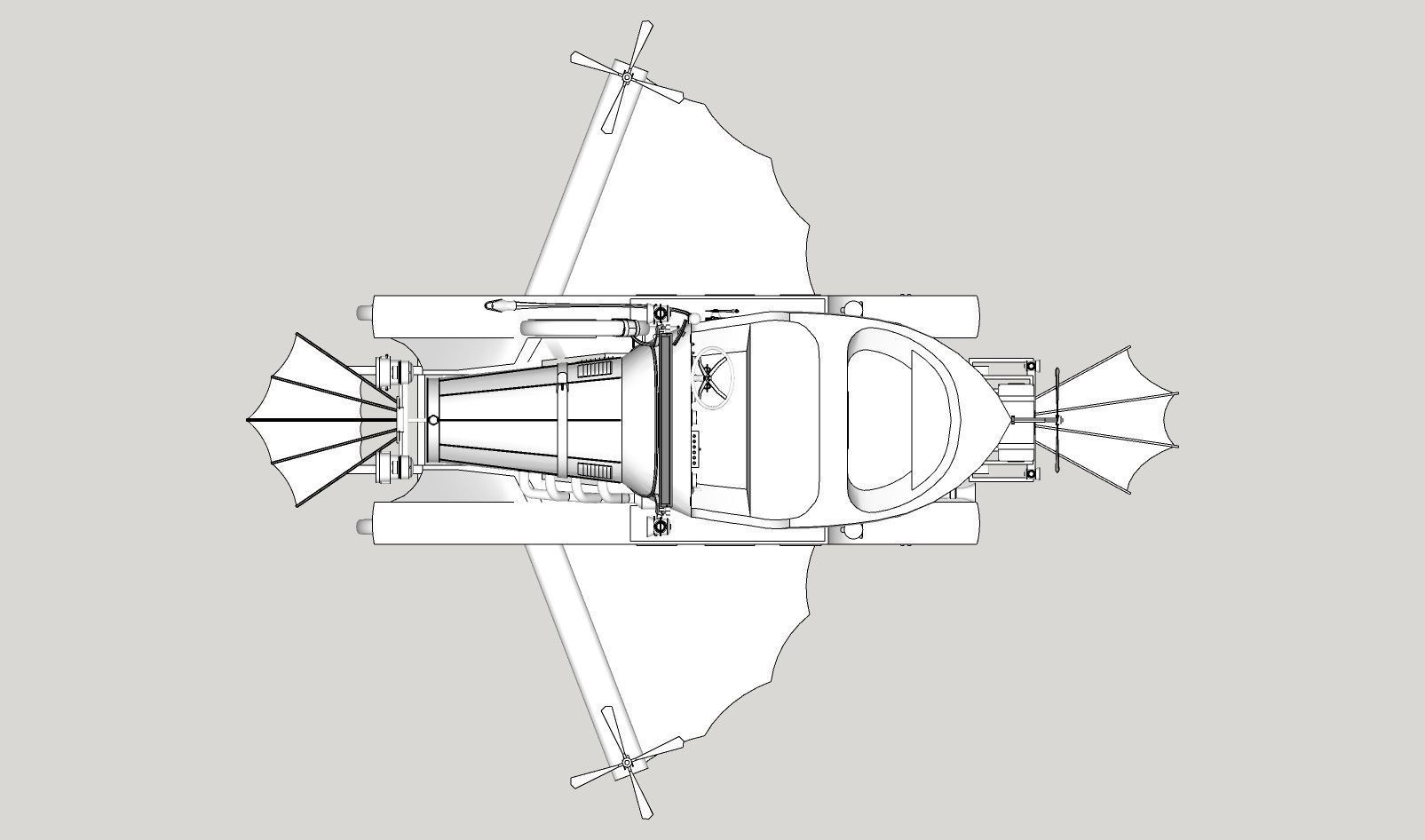 Chitty Chitty Bang Bang car PRINTABLE LOW POLY 3D print model_21