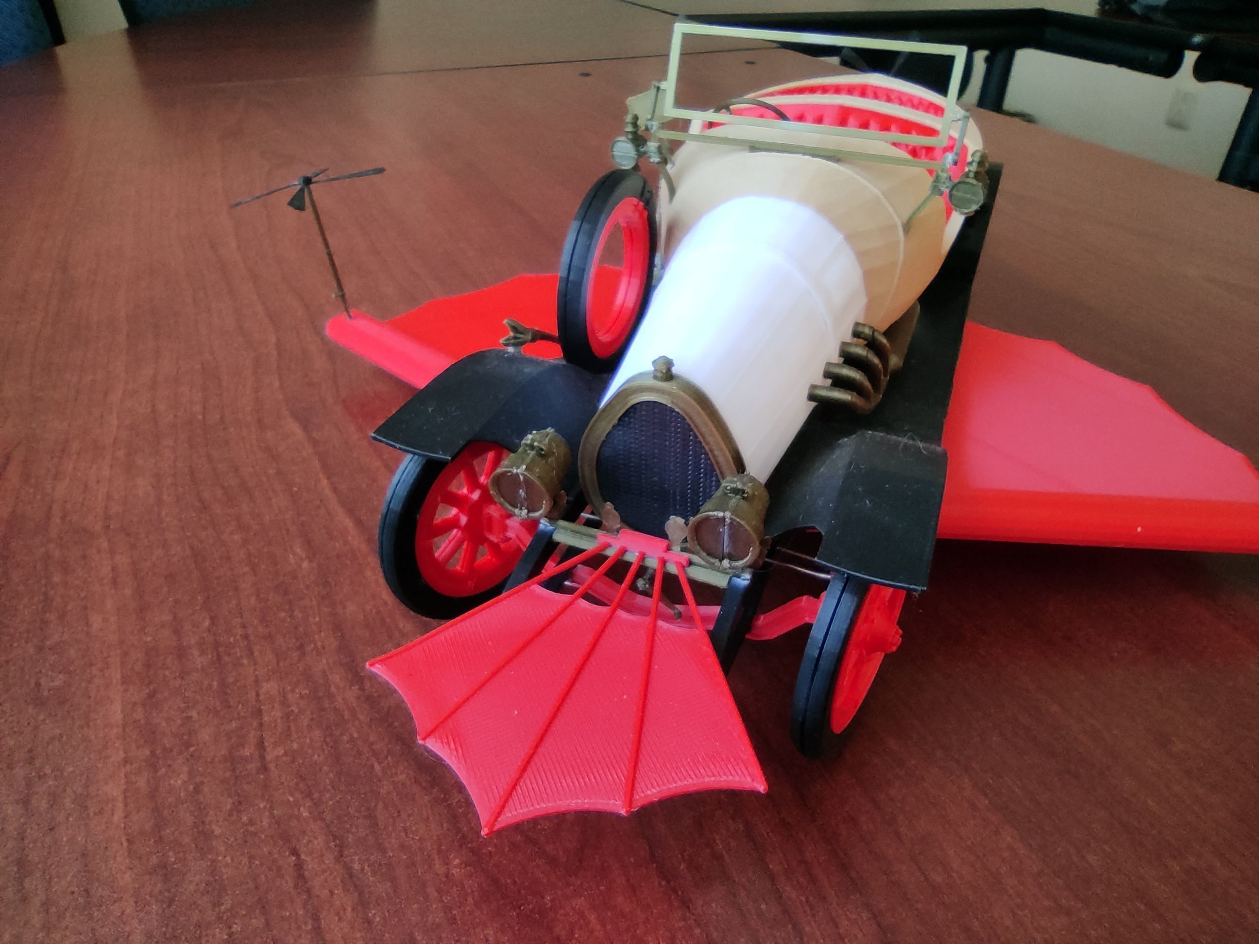 Chitty Chitty Bang Bang car PRINTABLE LOW POLY 3D print model_3