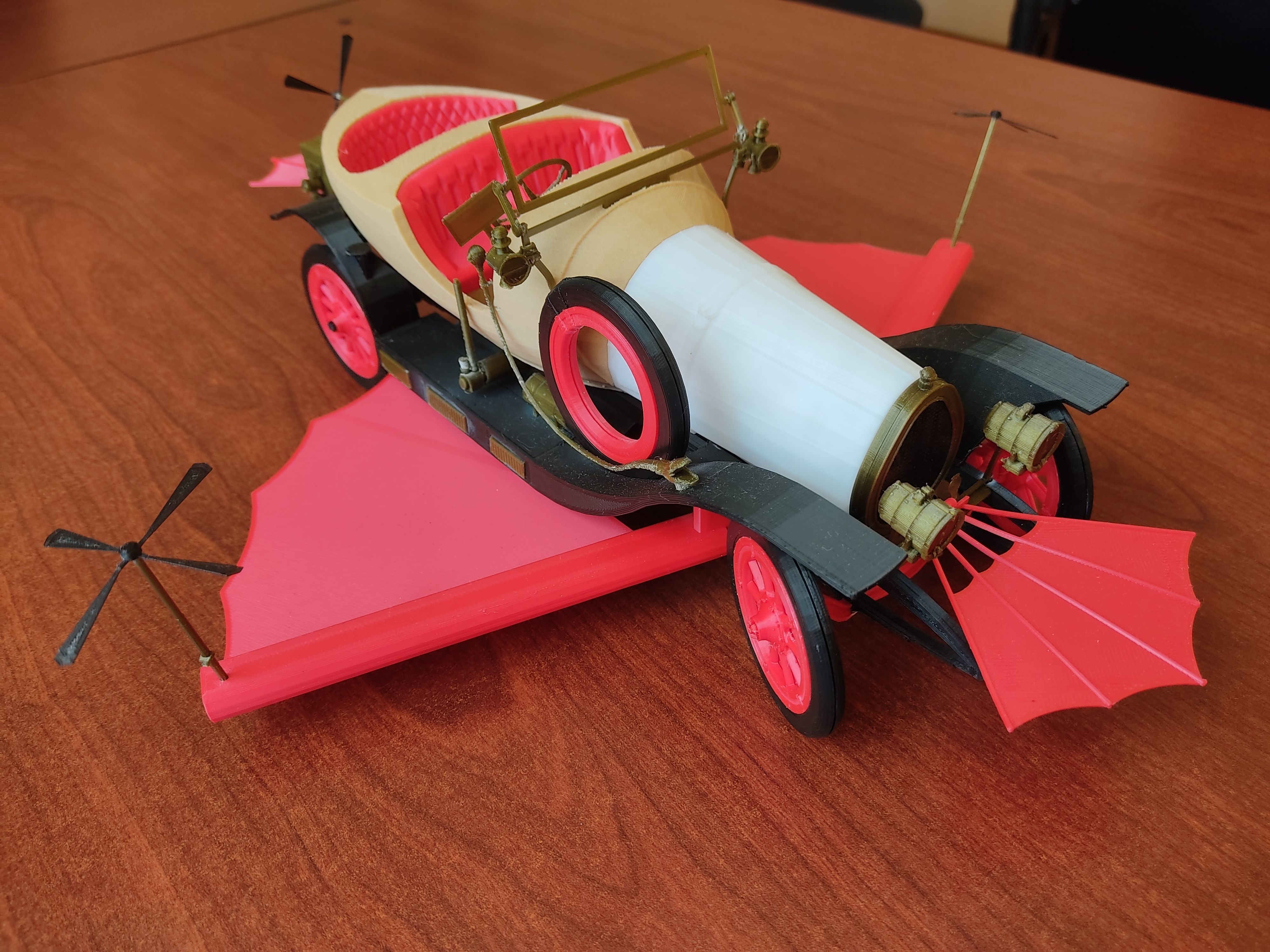 Chitty Chitty Bang Bang car PRINTABLE LOW POLY 3D print model_9