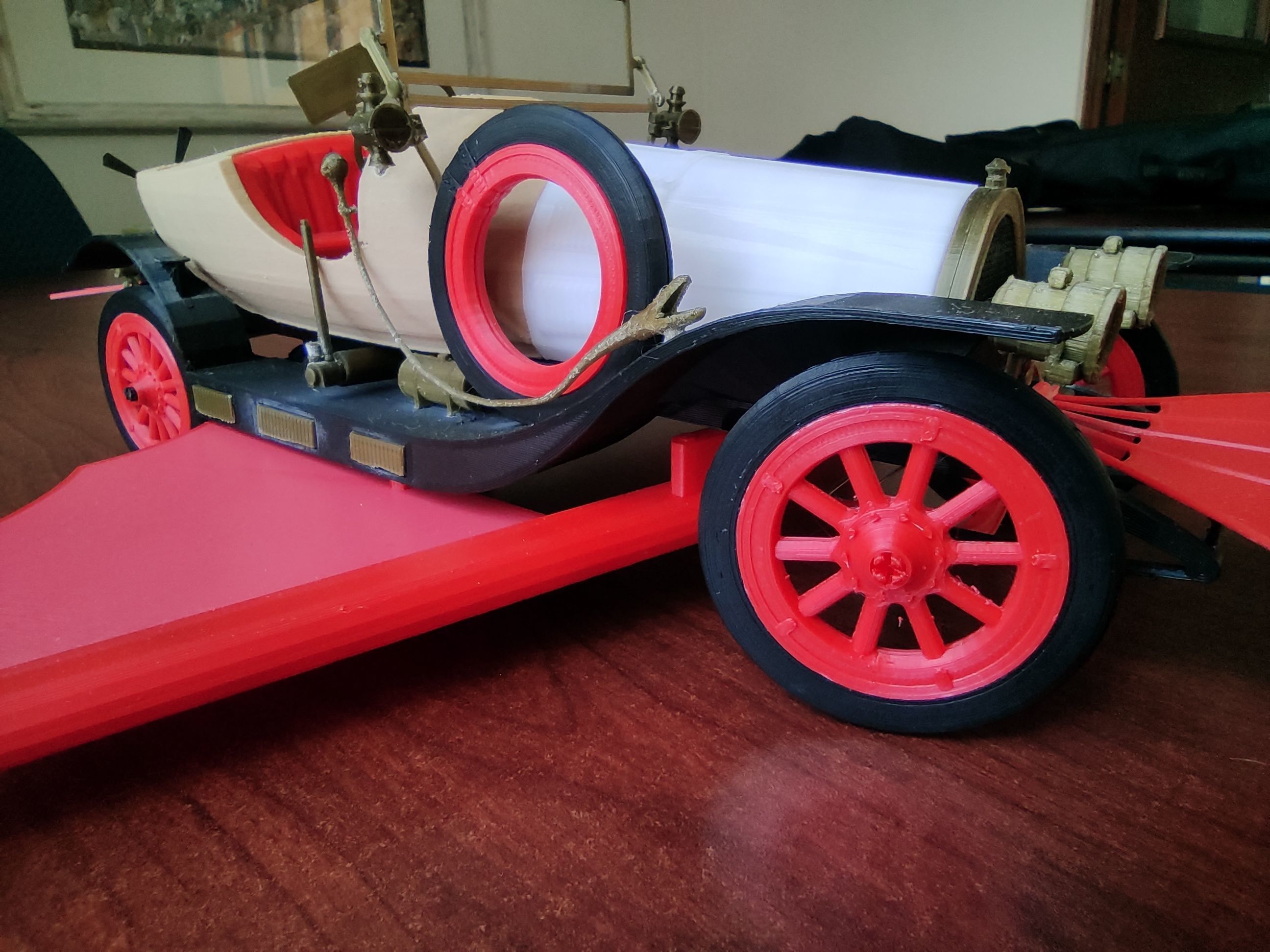 Chitty Chitty Bang Bang car PRINTABLE LOW POLY 3D print model_8