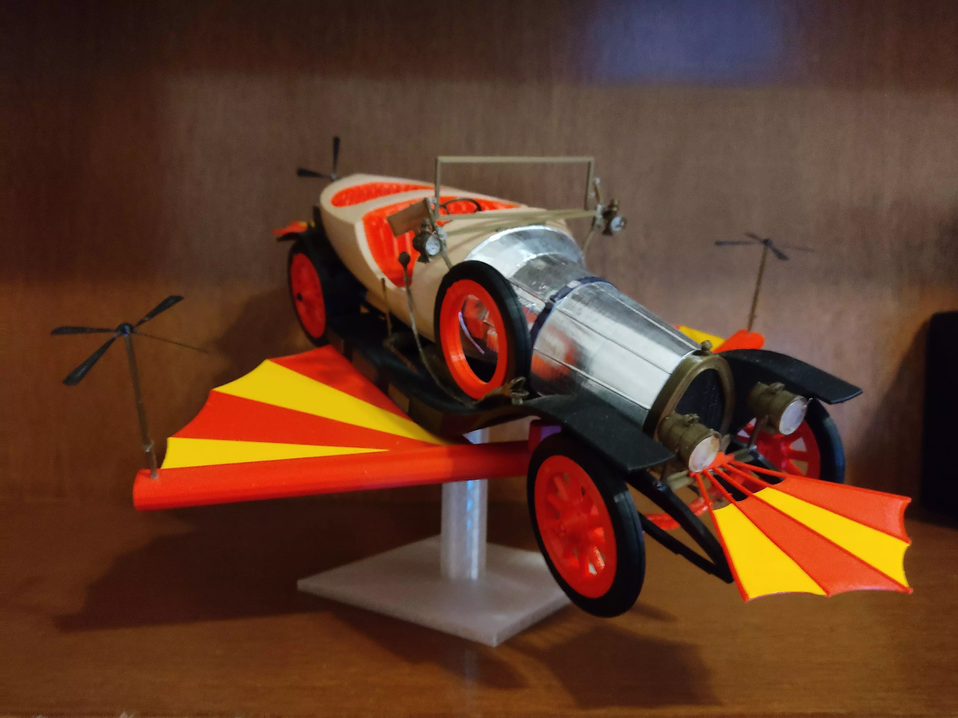 Chitty Chitty Bang Bang car PRINTABLE LOW POLY 3D print model_0