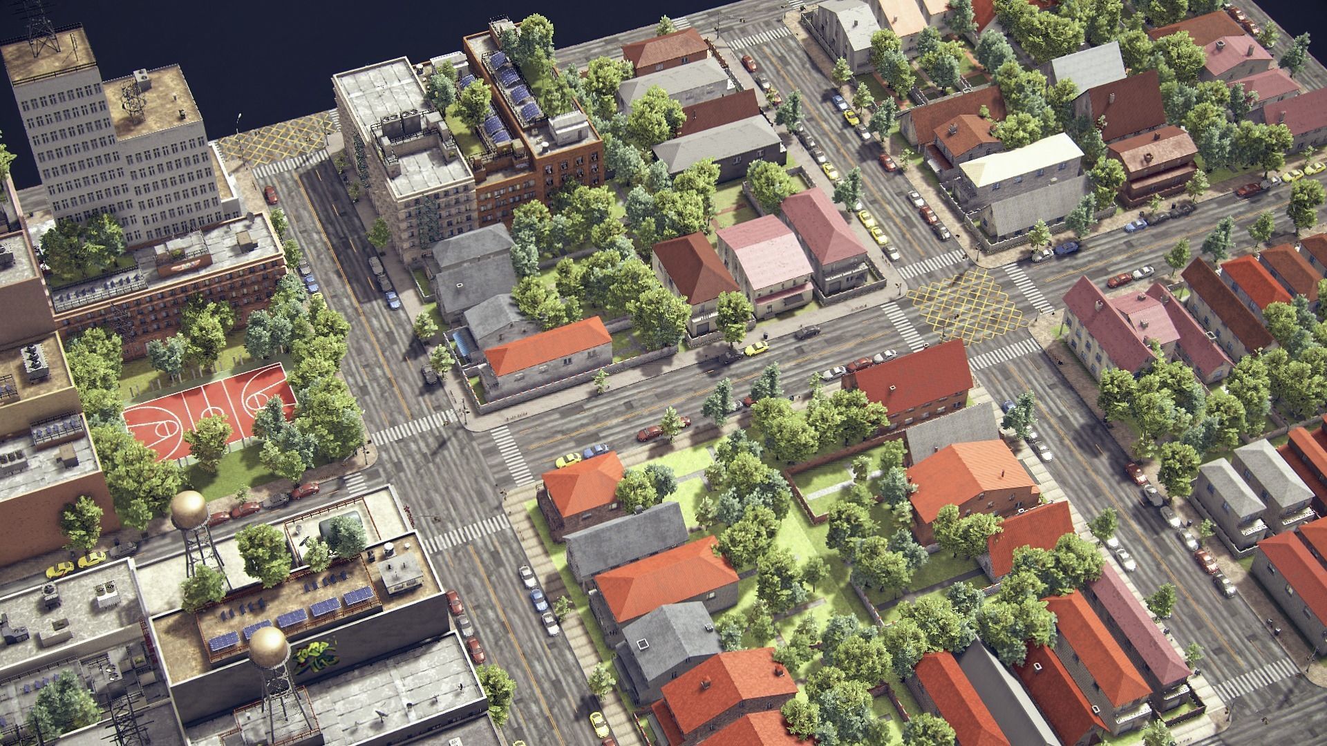 Realistic Unity City 2 Low-poly 3D model_17