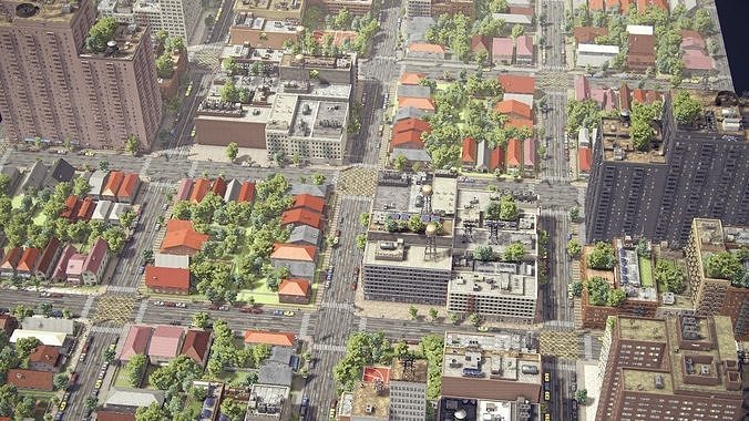 Realistic Unity City 2 Low-poly 3D model 4
