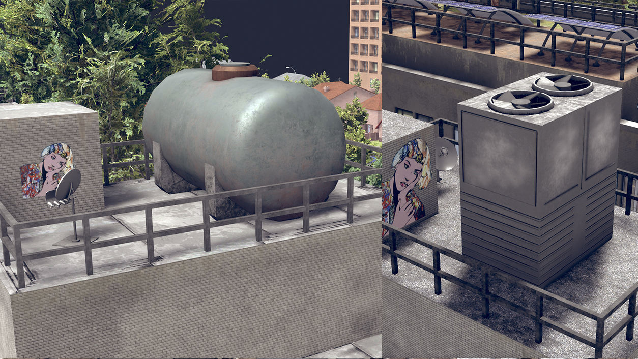 Realistic Unity City 2 Low-poly 3D model_28