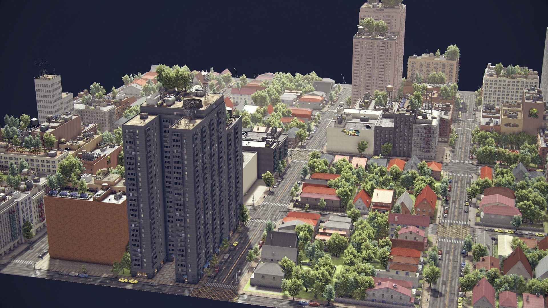 Realistic Unity City 2 Low-poly 3D model_11