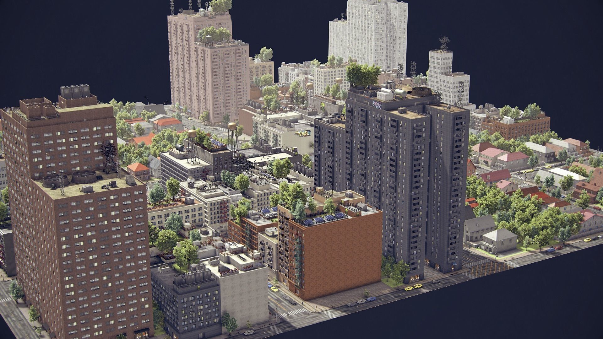 Realistic Unity City 2 Low-poly 3D model_12