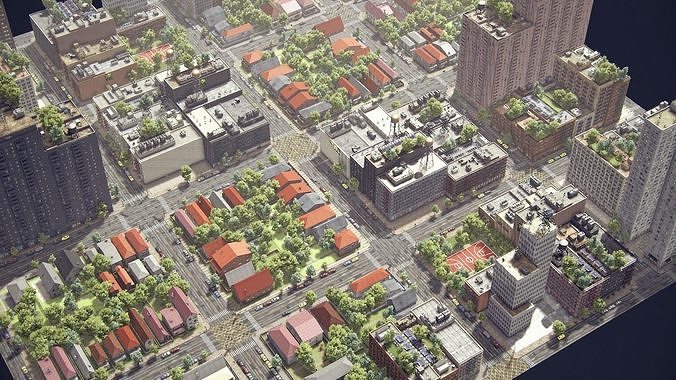 Realistic Unity City 2 Low-poly 3D model 2