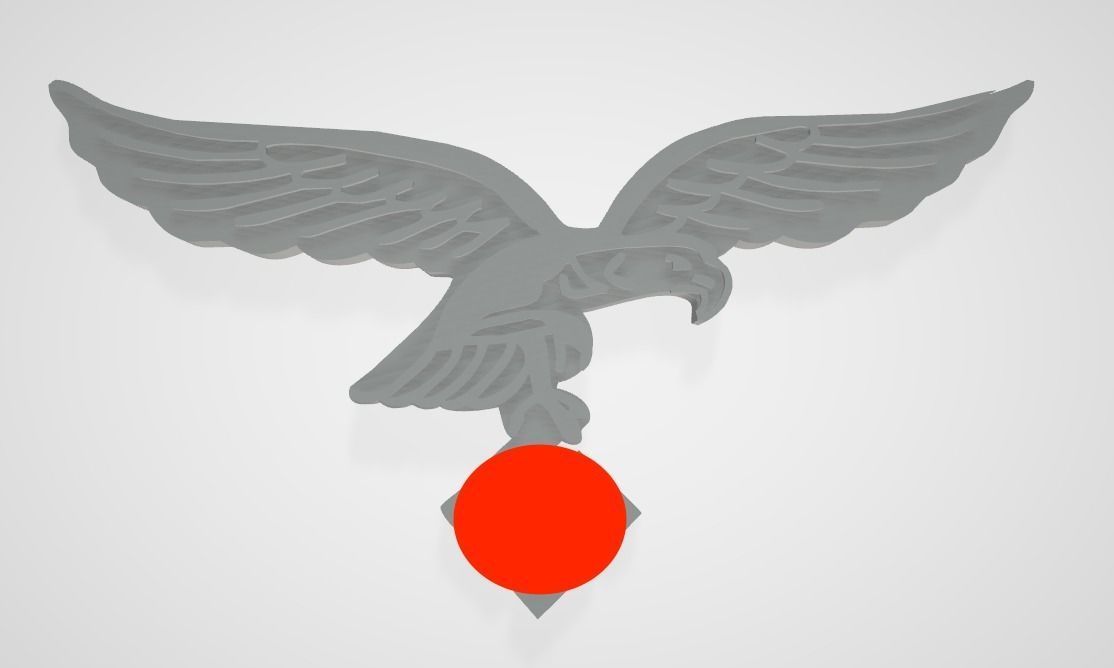 WW2 German Air Force Luftwaffe Breast Eagle Insignia Badge 3D model 3D ...