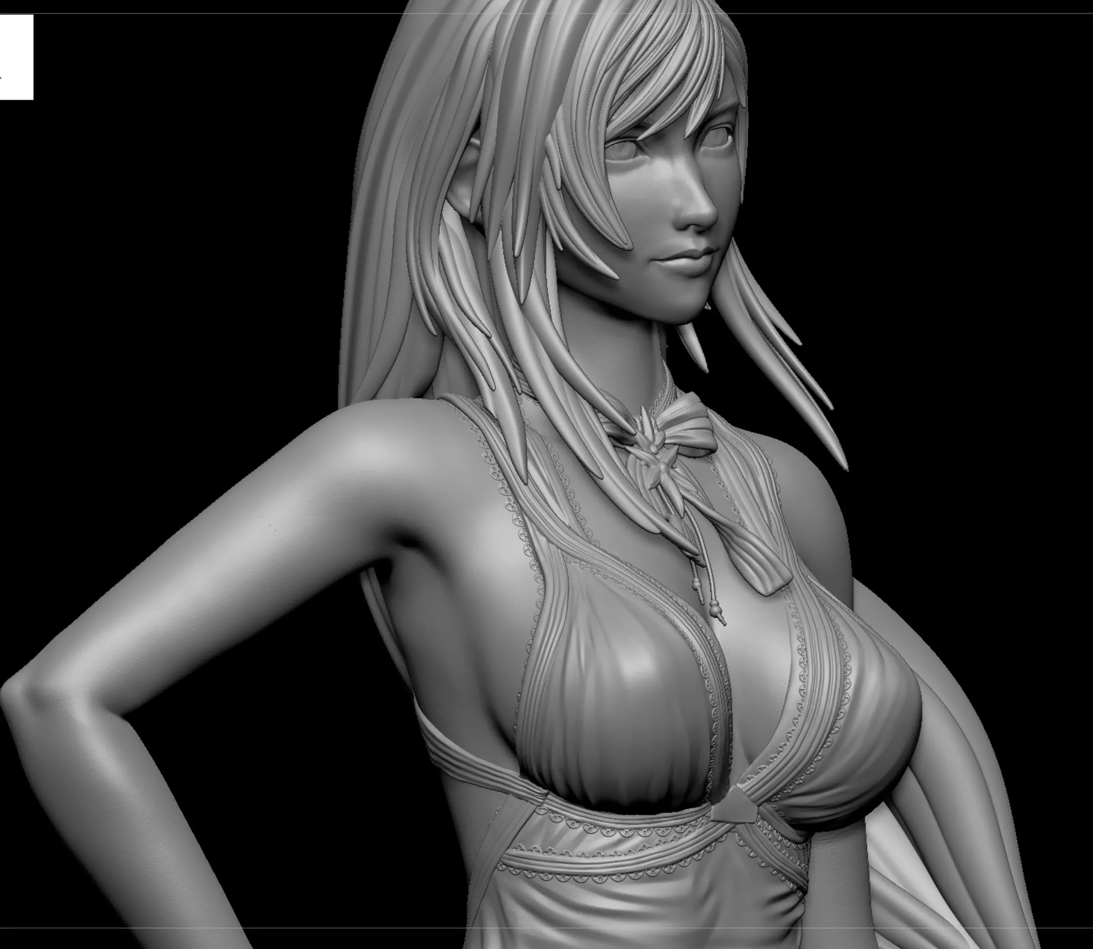 Tifa Lockhart PURPLE DRESS Final Fantasy VII REMAKE HIDEF KEYED 3D print model
