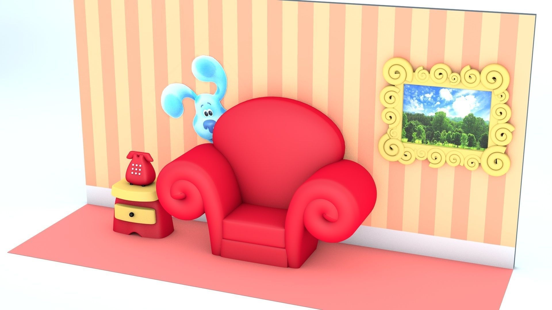 Blues Clues 3D model_1