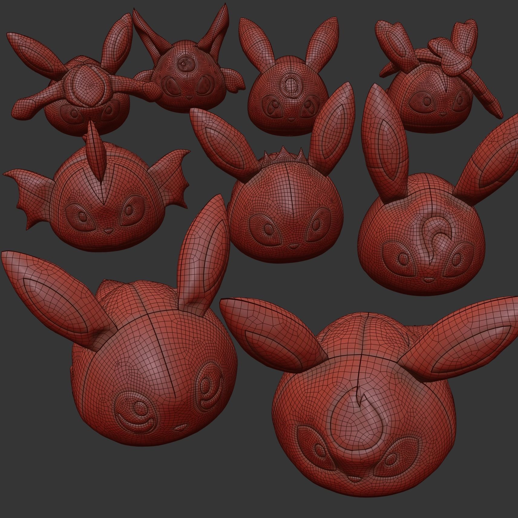 pokemon kids bundle 3D model_1