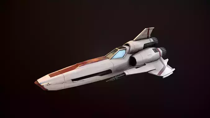 Battlestar Galactica Viper Mk II  Low-poly 3D model