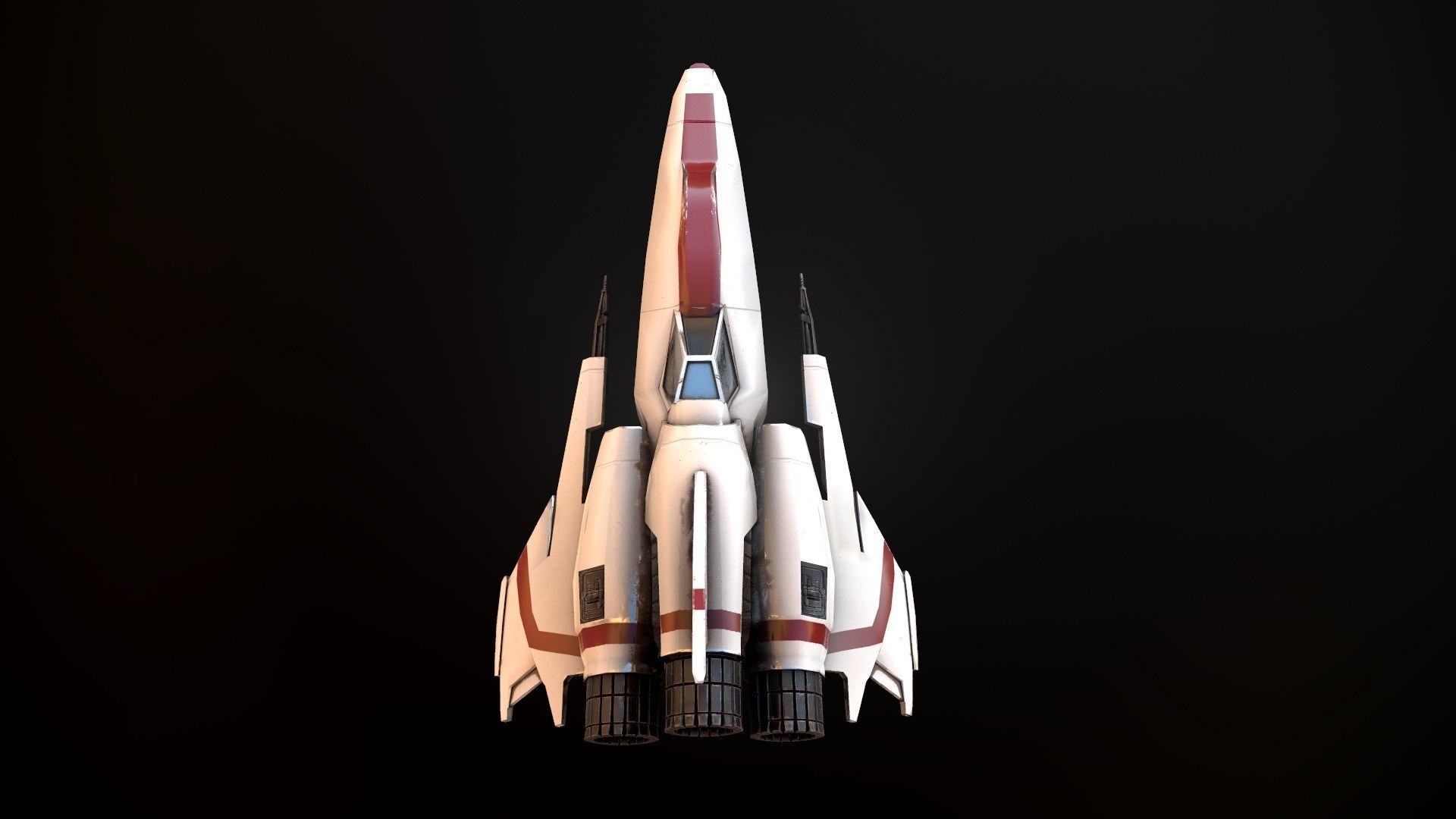 Battlestar Galactica Viper Mk II  Low-poly 3D model_4