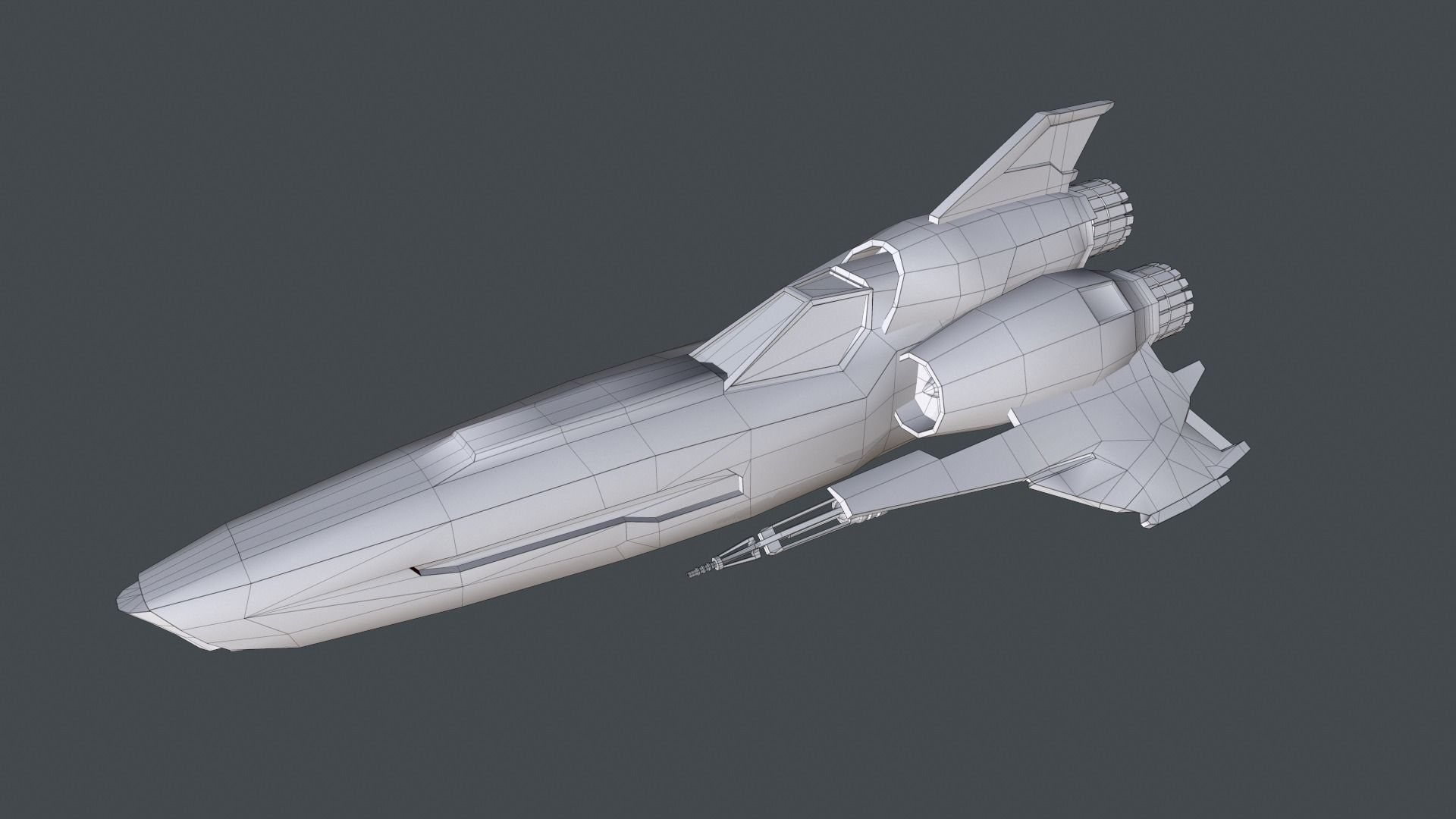 Battlestar Galactica Viper Mk II  Low-poly 3D model_5