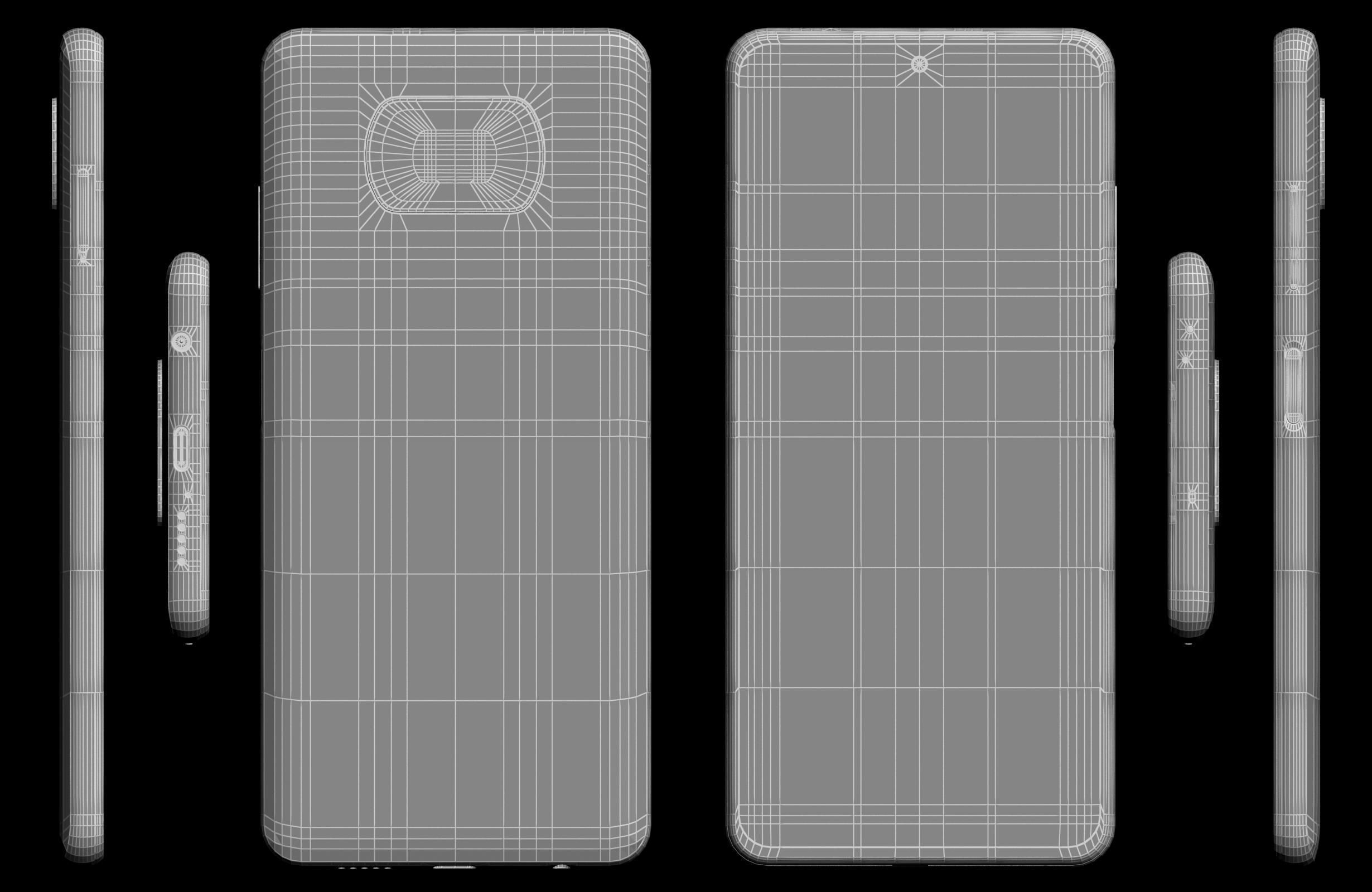 Xiaomi Poco X3 Cobalt Blue And Shadow Gray 3D model_21