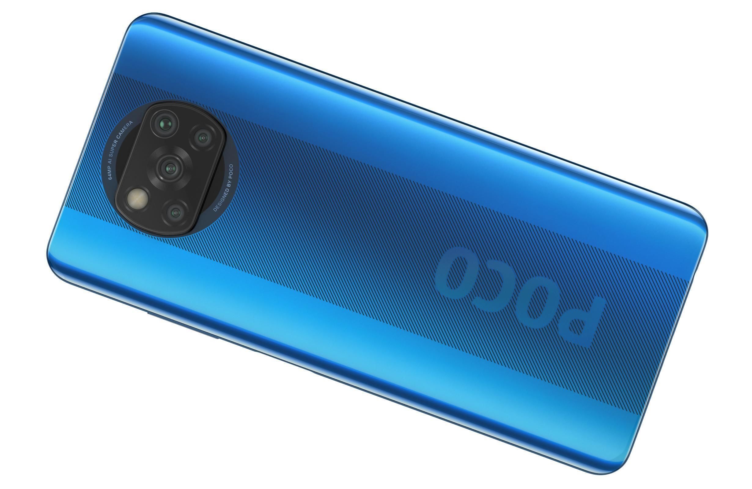 Xiaomi Poco X3 Cobalt Blue And Shadow Gray 3D model_20