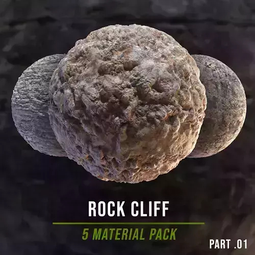 Rock Cliff - 5 Scanned Texture Pack - Part 01