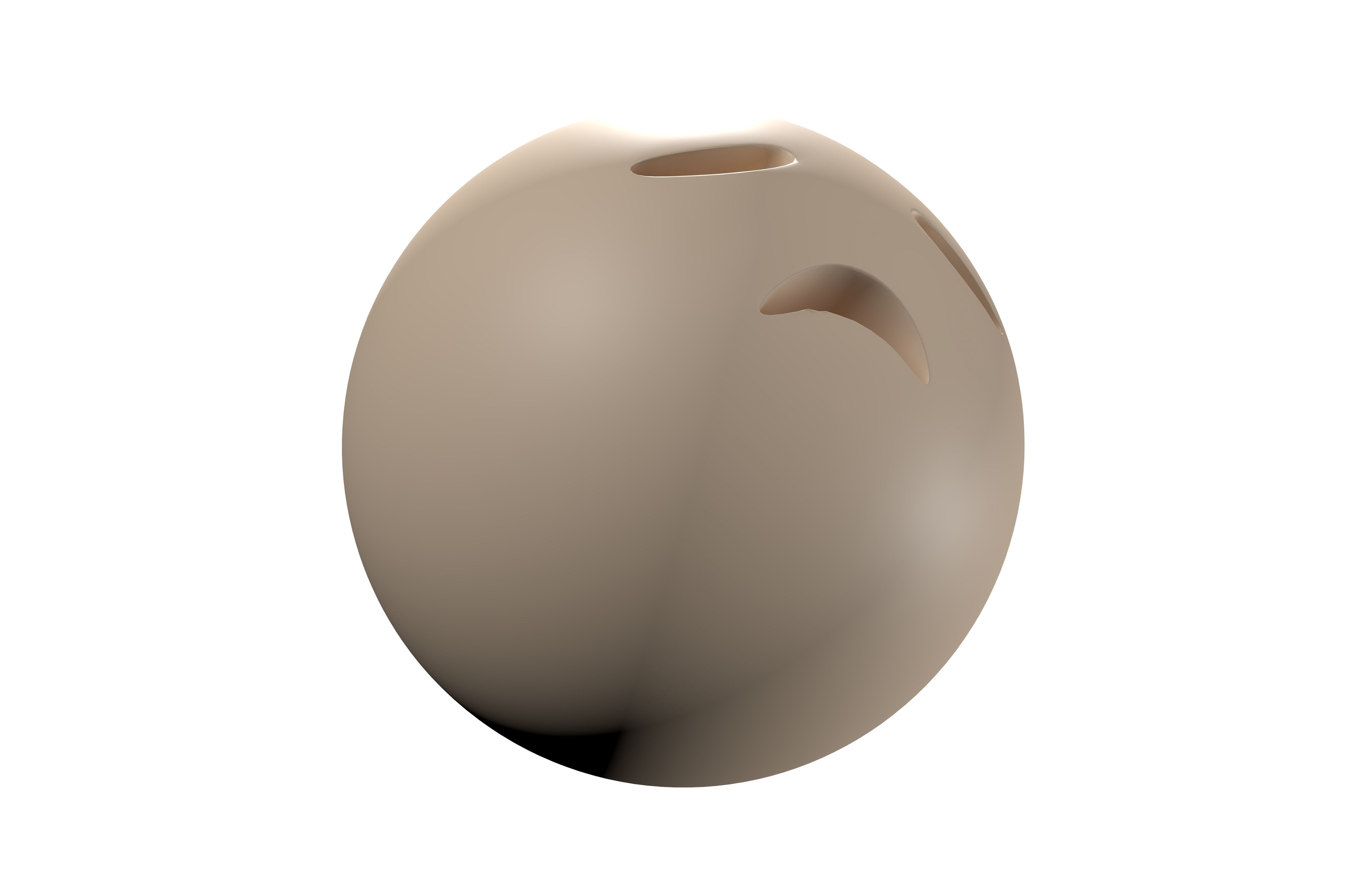 Disappointed Face 02 Low-poly 3D model_4
