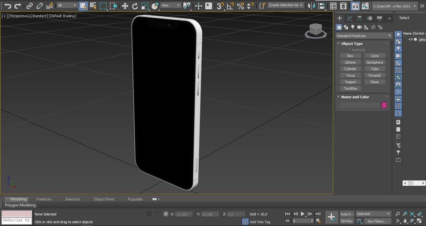 2020 iphone 12 pro max Low-poly 3D model_15