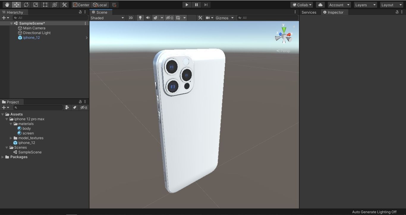 2020 iphone 12 pro max Low-poly 3D model_13