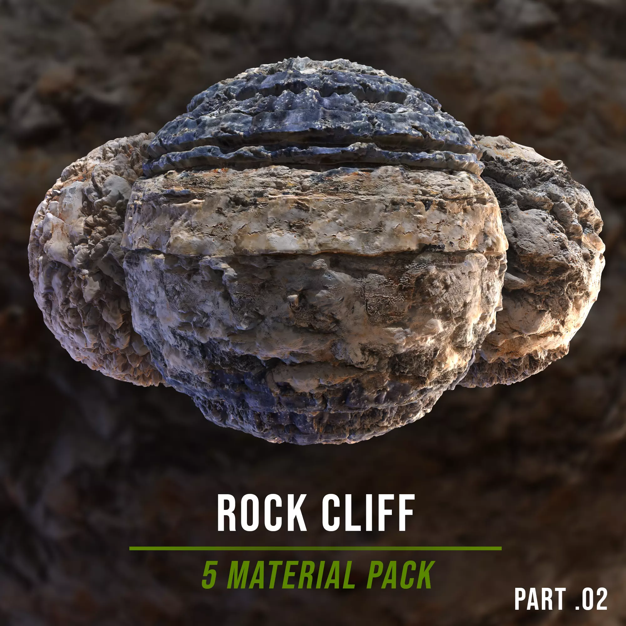 Rock Cliff - 5 Scanned Texture Pack - Part 02 Texture_0