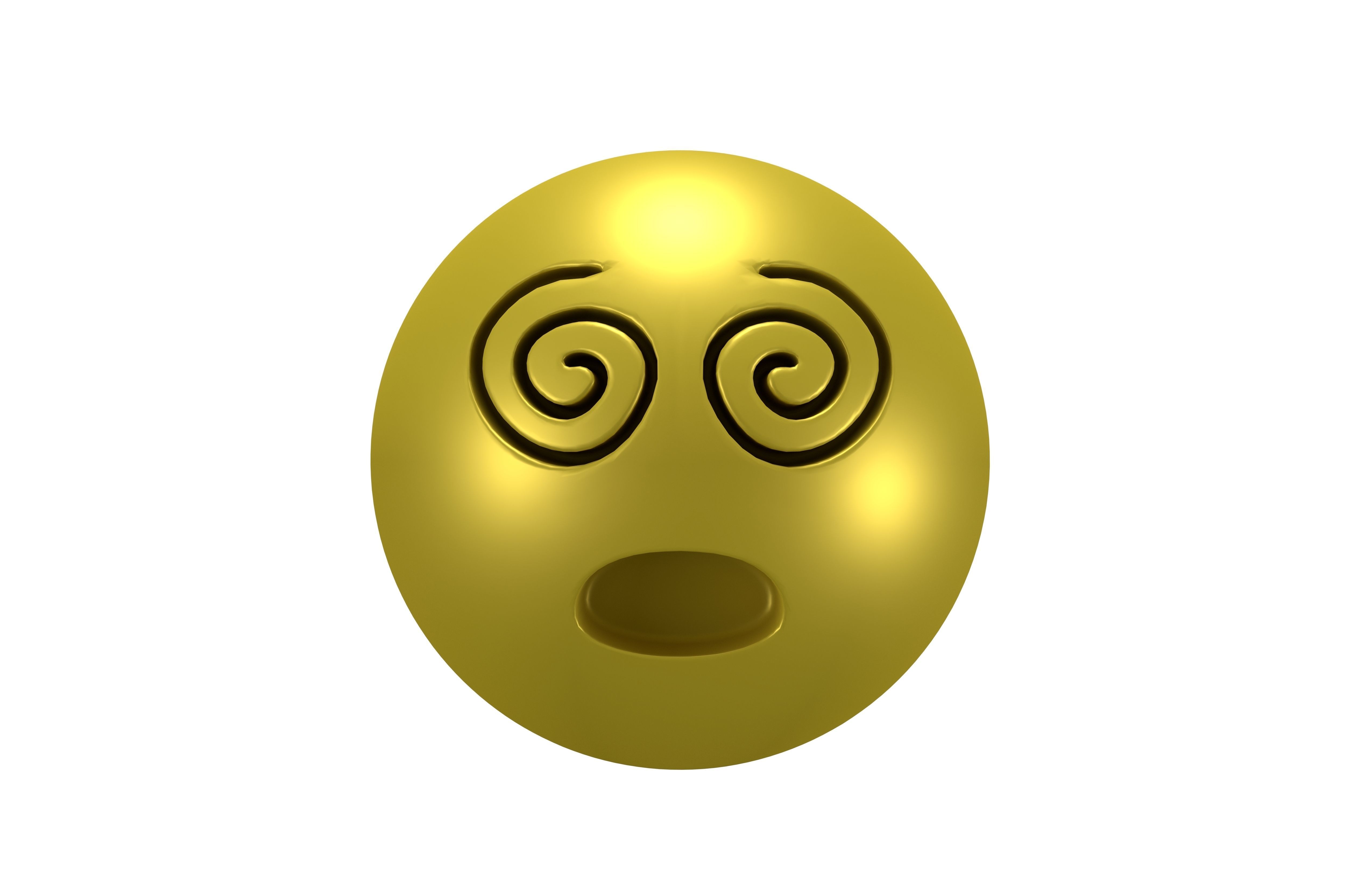 Face with Spiral Eyes v1 005 Low-poly 3D model_2