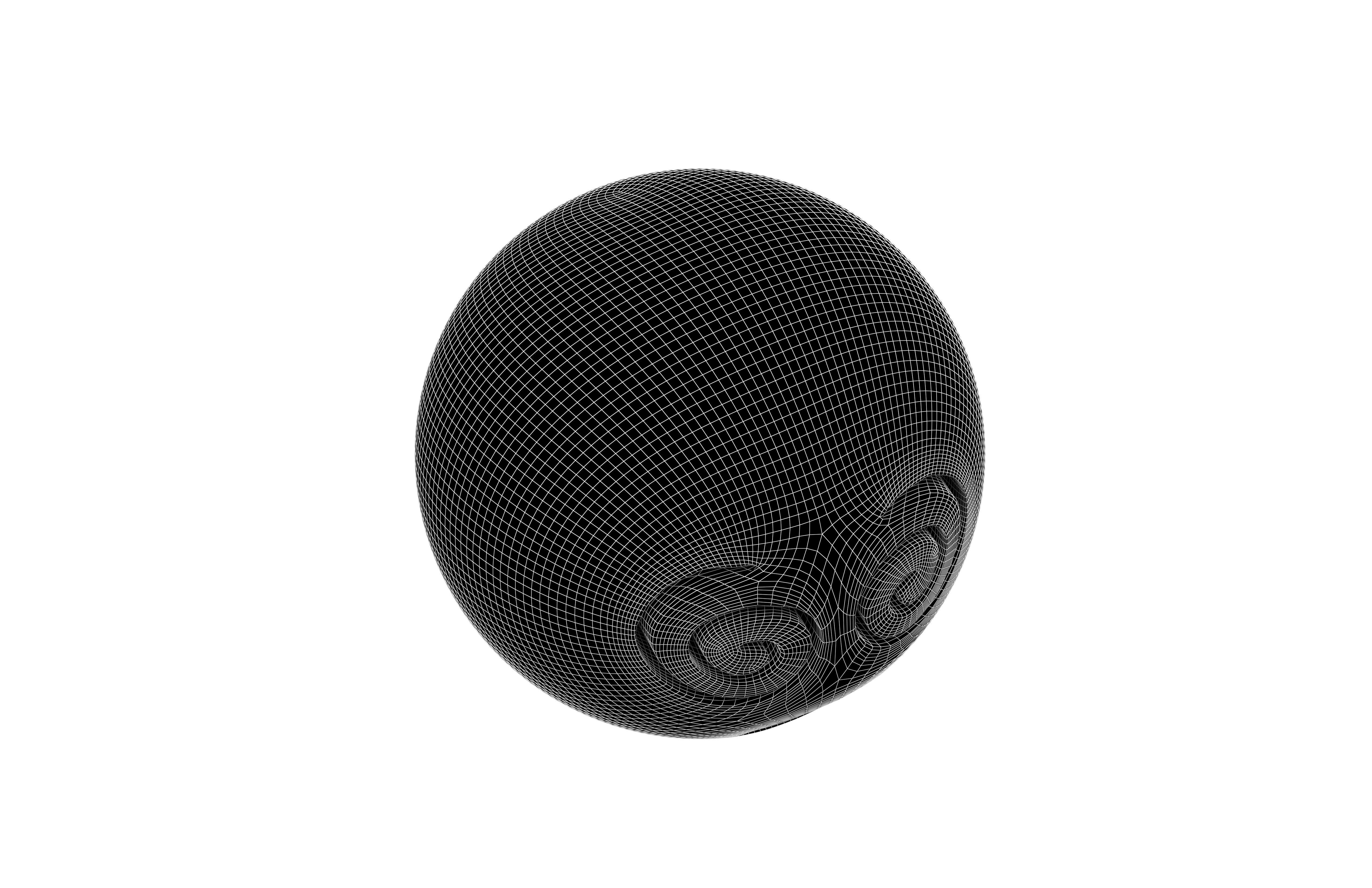 Face with Spiral Eyes v1 005 Low-poly 3D model_8