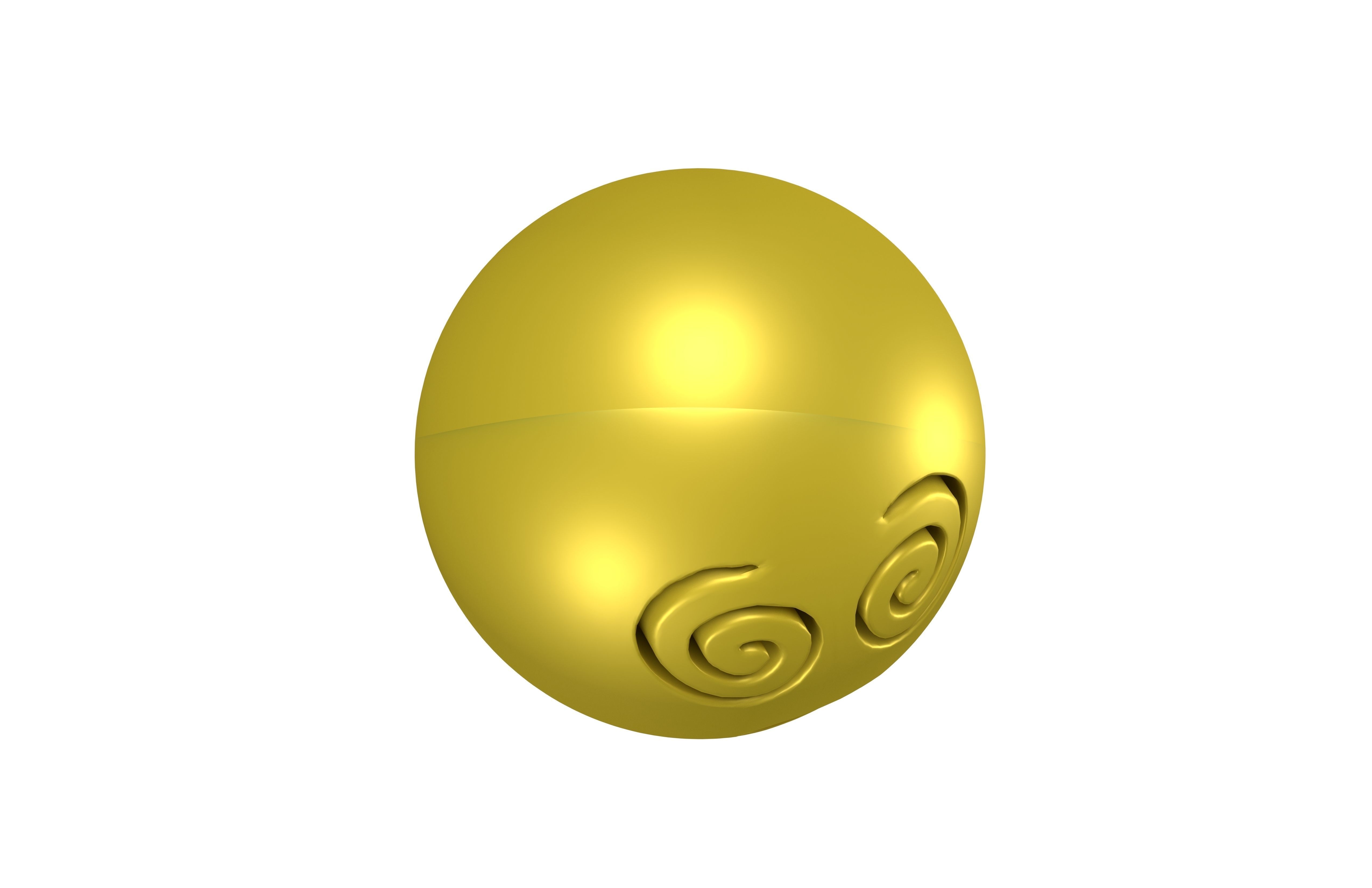 Face with Spiral Eyes v1 005 Low-poly 3D model_4