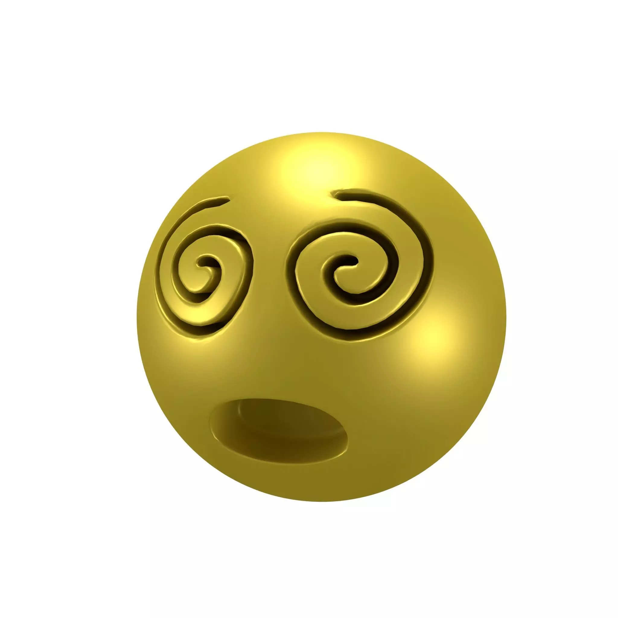 Face with Spiral Eyes v1 005 Low-poly 3D model_0