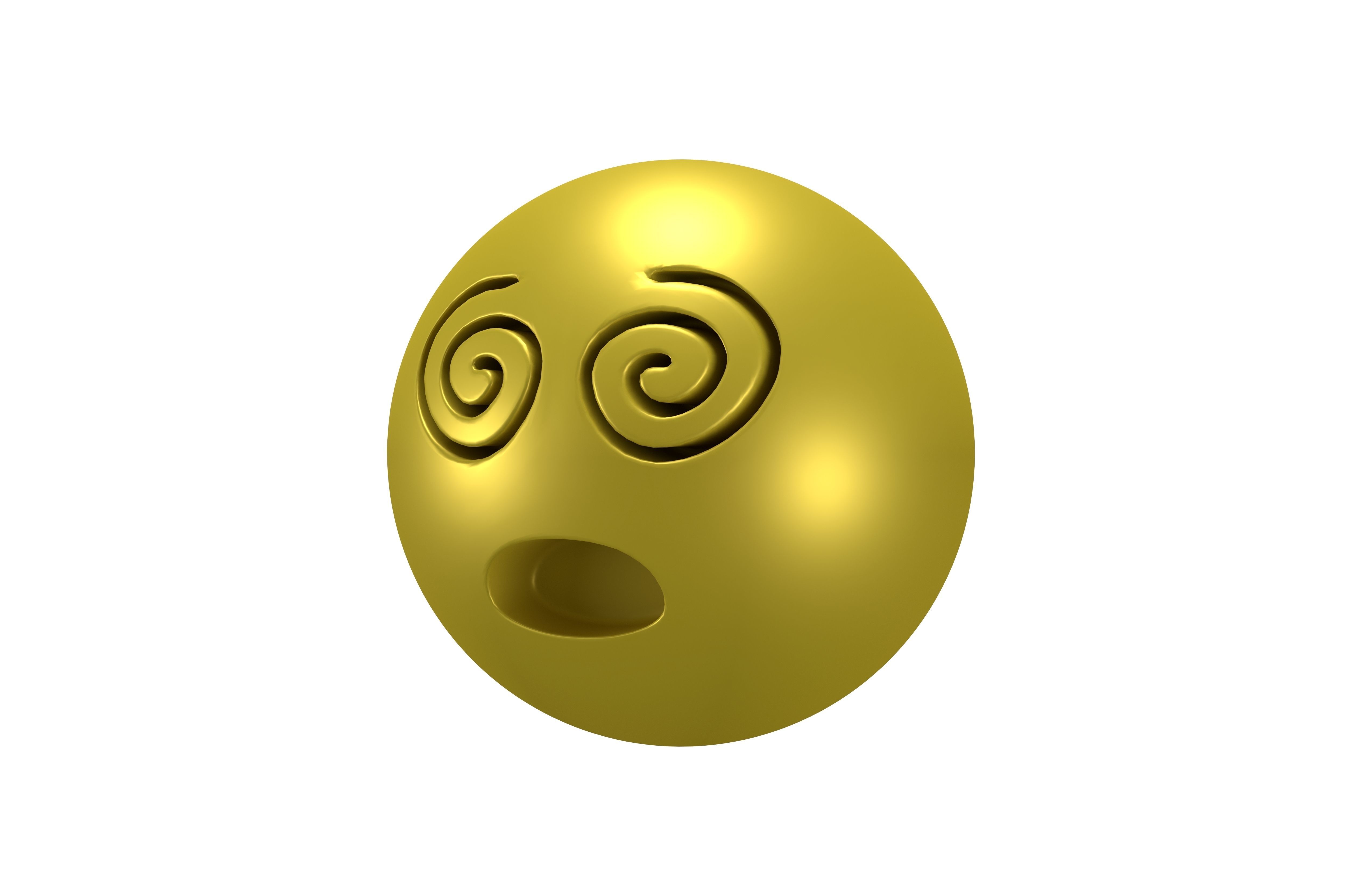 Face with Spiral Eyes v1 005 Low-poly 3D model_3