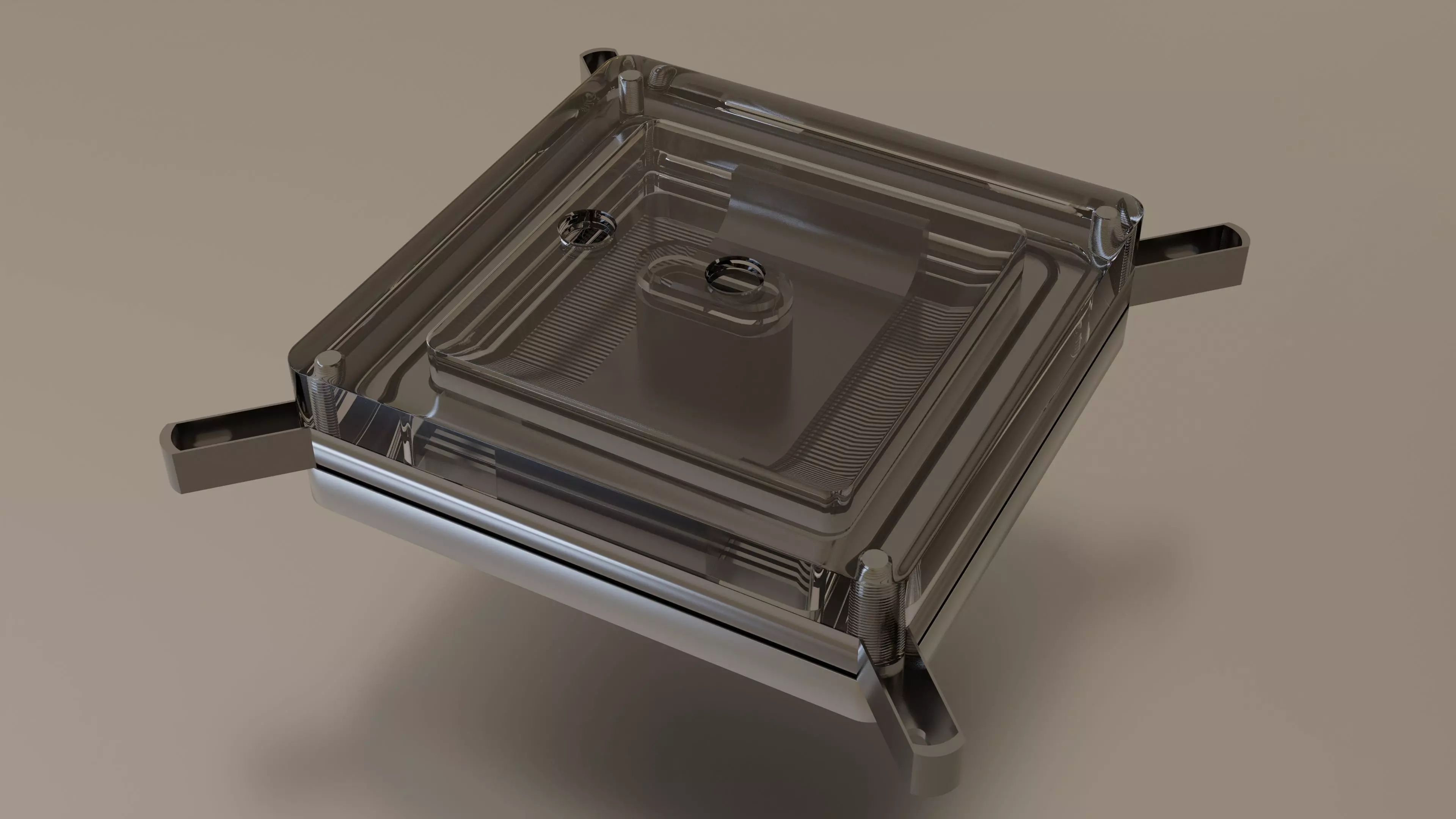 CPU Custom water block 3D model