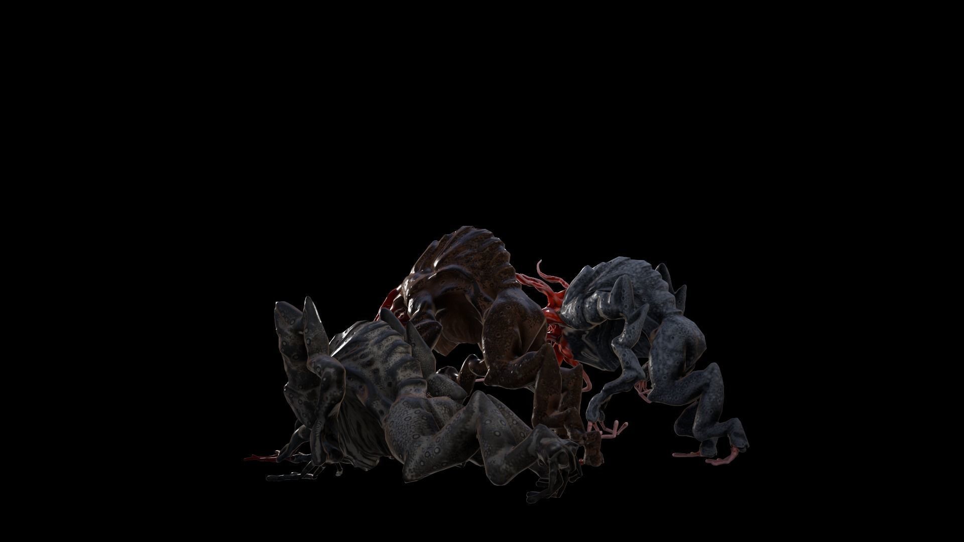 Moon Beast - Lovecraft Monster Low-poly 3D model_26