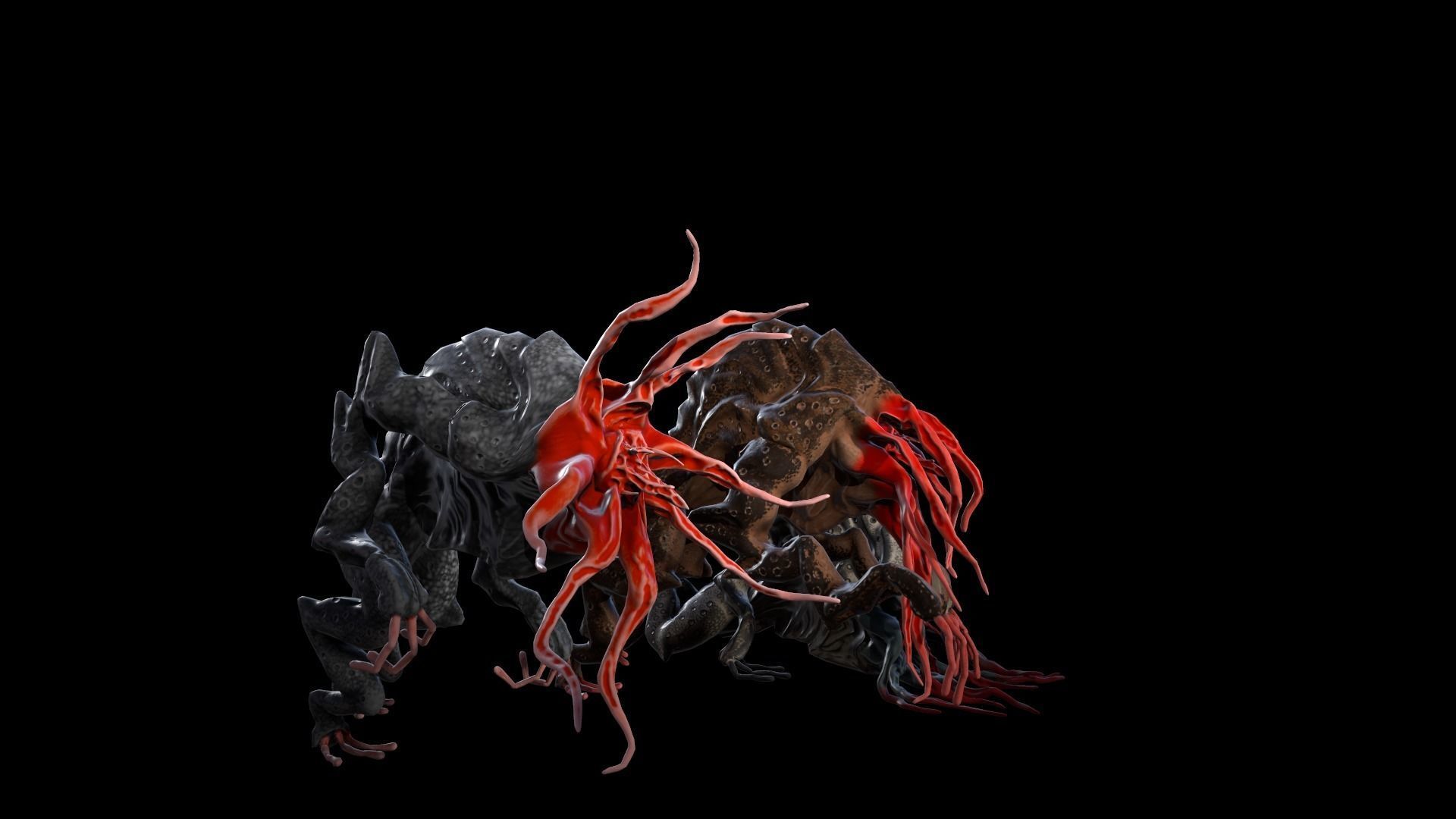 Moon Beast - Lovecraft Monster Low-poly 3D model_27
