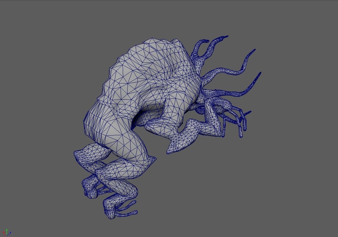 Moon Beast - Lovecraft Monster Low-poly 3D model_21