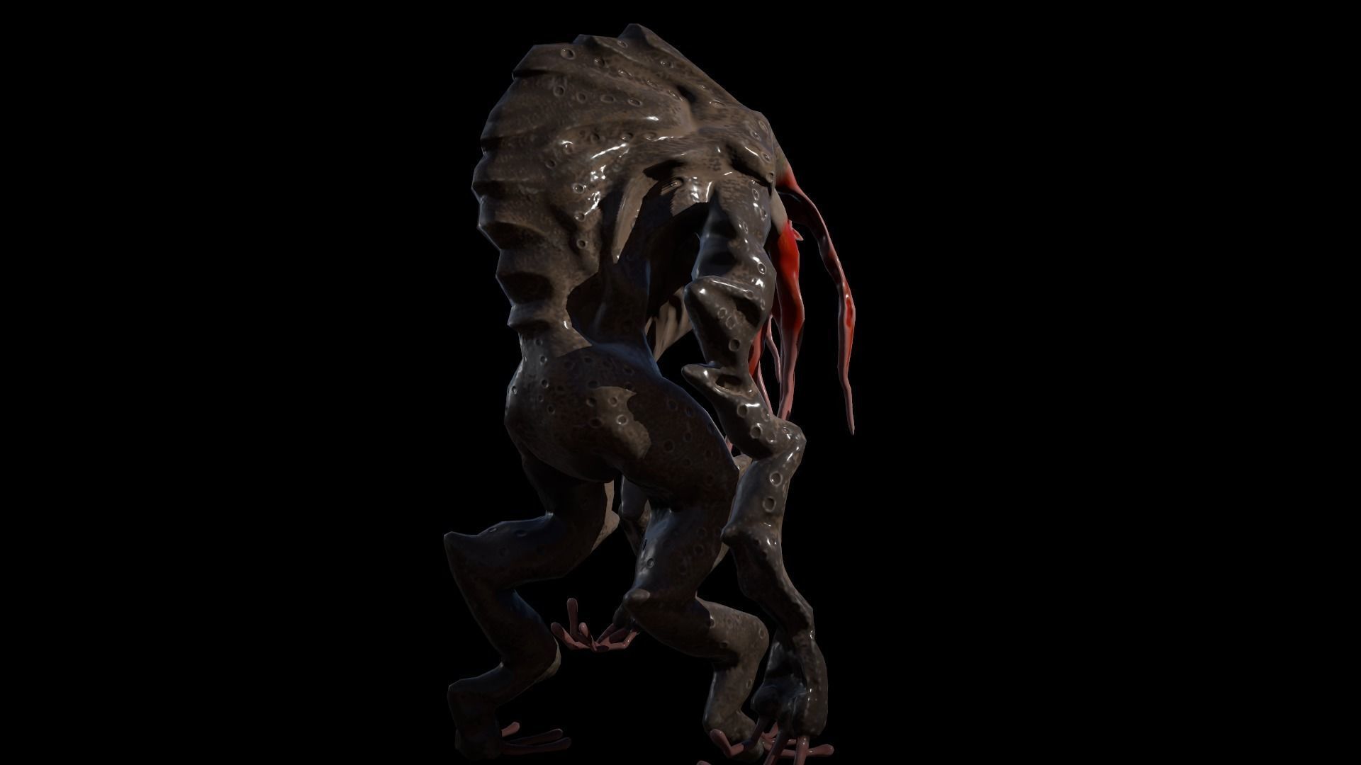 Moon Beast - Lovecraft Monster Low-poly 3D model_40
