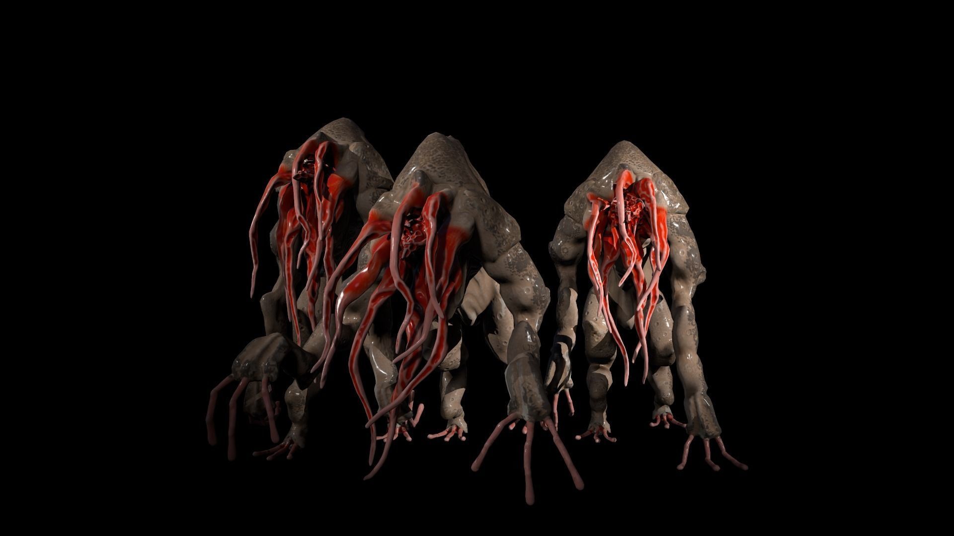 Moon Beast - Lovecraft Monster Low-poly 3D model_45