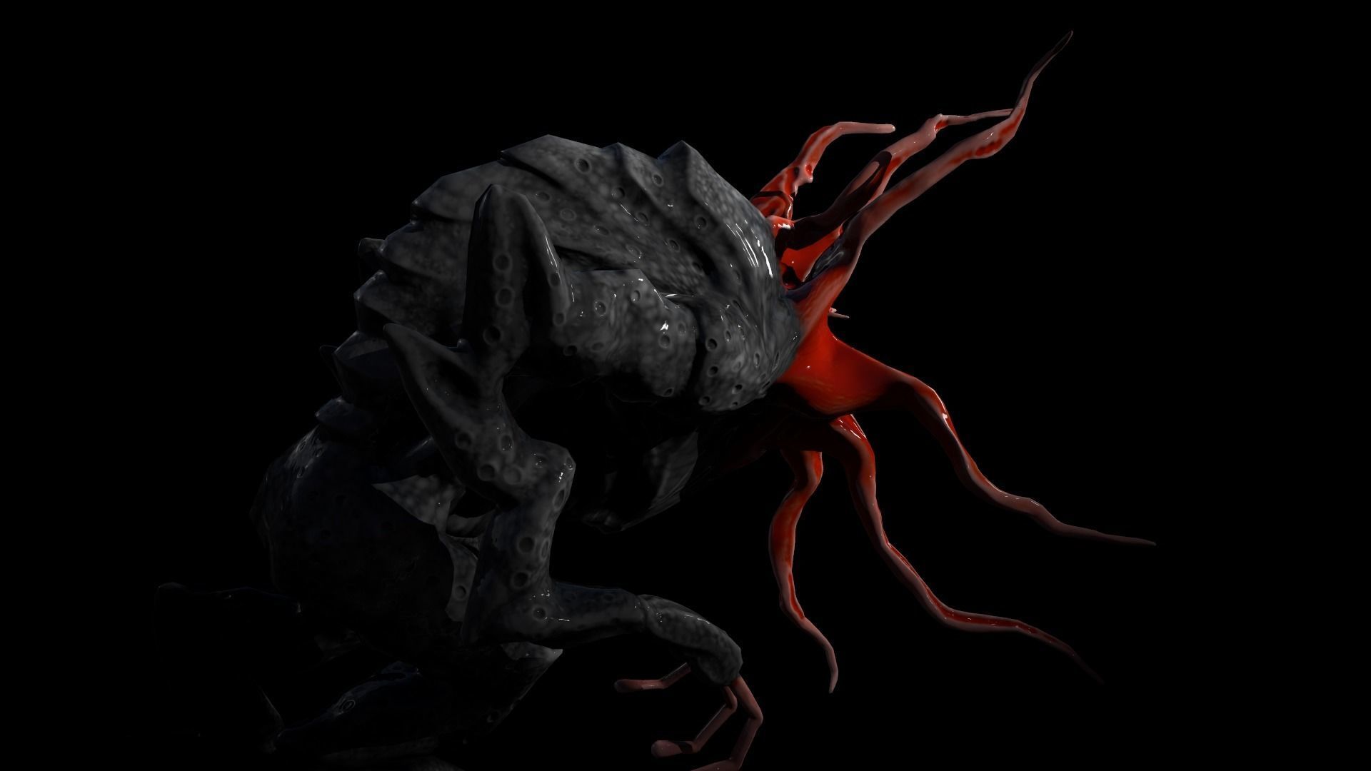 Moon Beast - Lovecraft Monster Low-poly 3D model_36