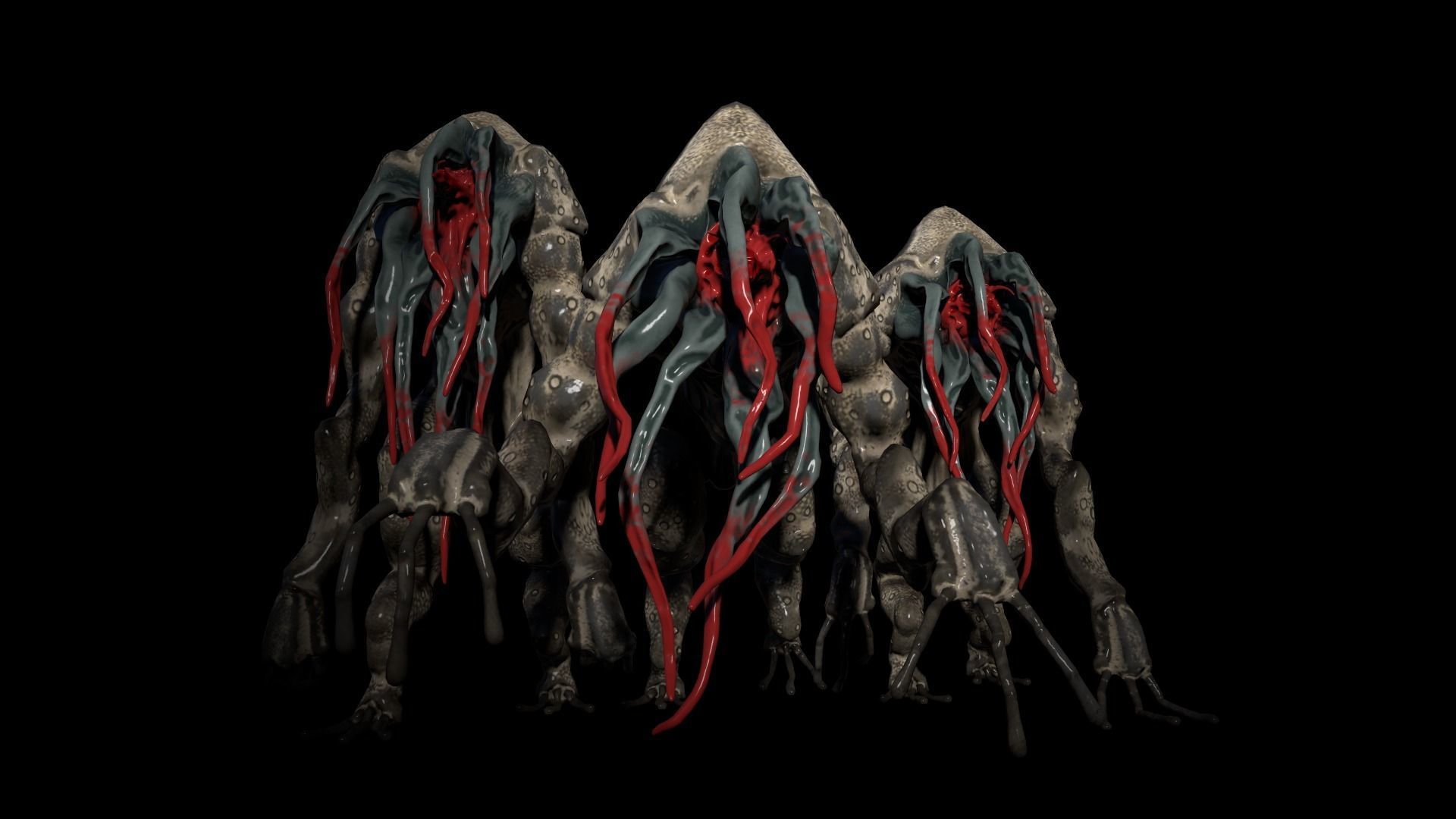 Moon Beast - Lovecraft Monster Low-poly 3D model_47